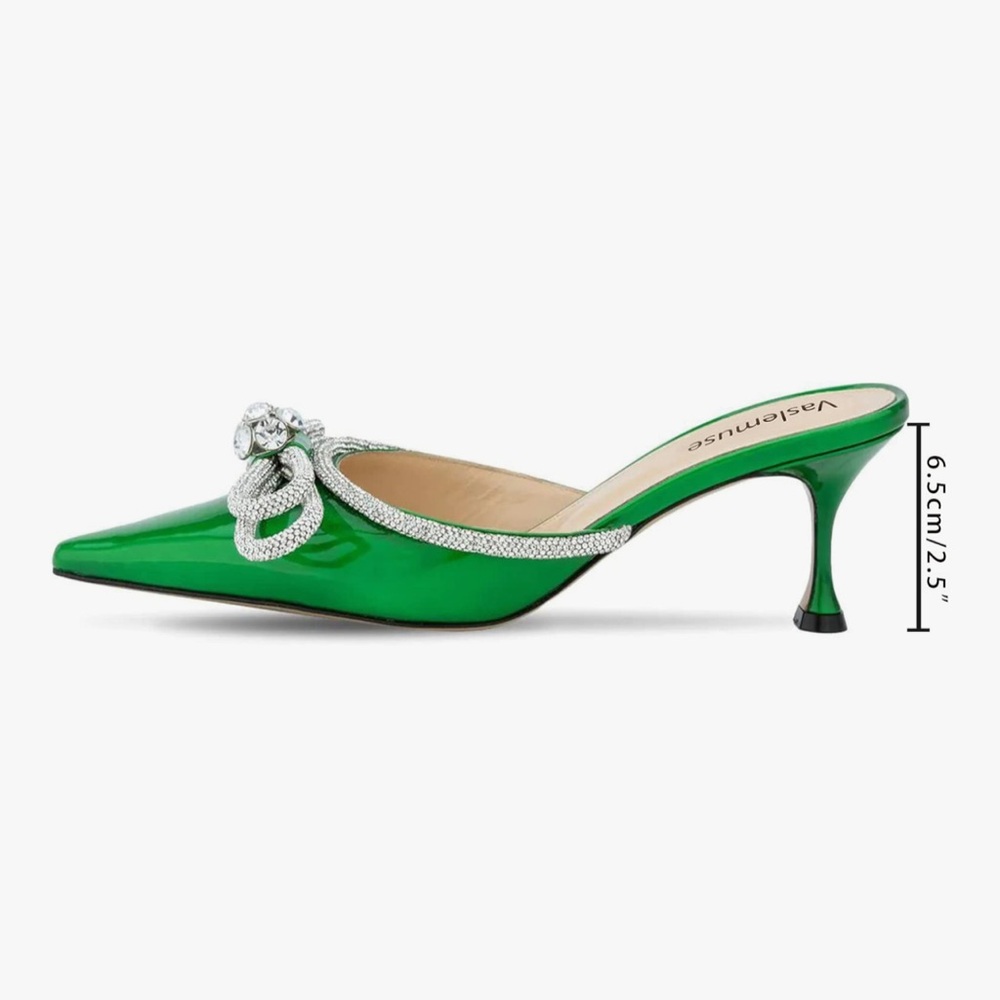 Green Rhinestone Heels - Picture 3 of 5
